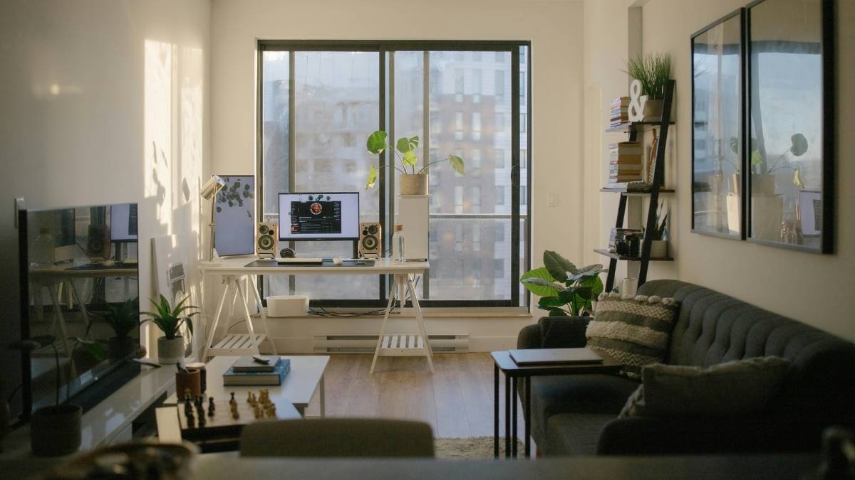 Compact, multi-functional pieces styled in a small apartment