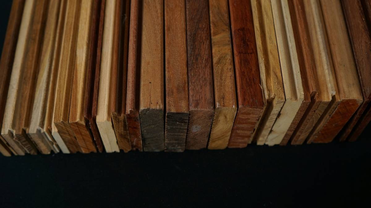 Different wood types used for a Live Edge Coffee Table