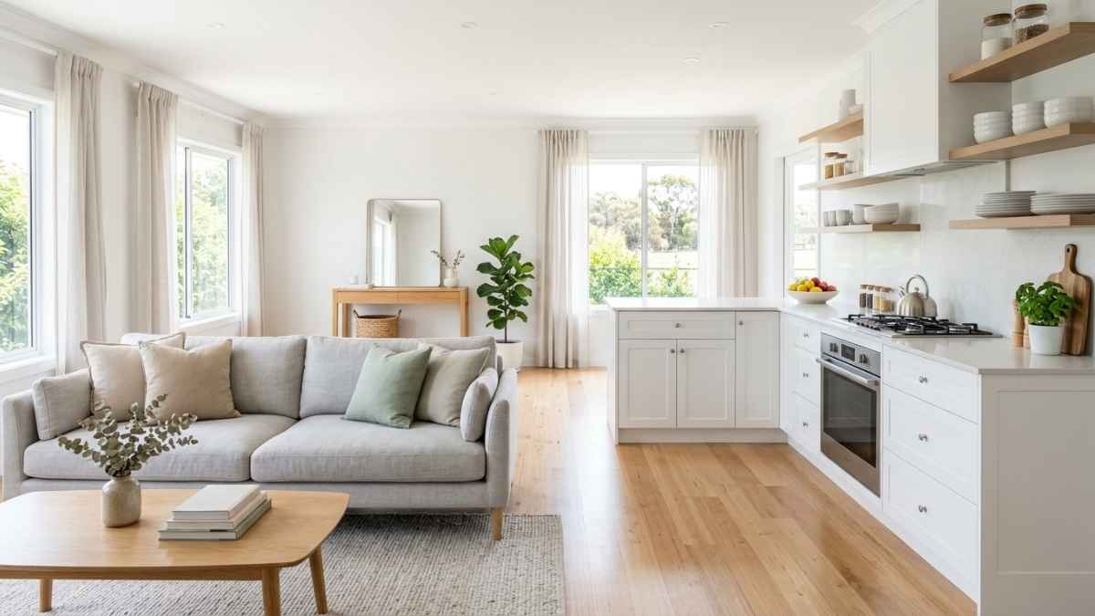 Clean bright living room 