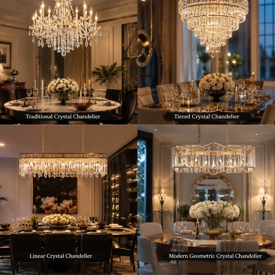 Modern luxury chandelier lighting for dining room decor